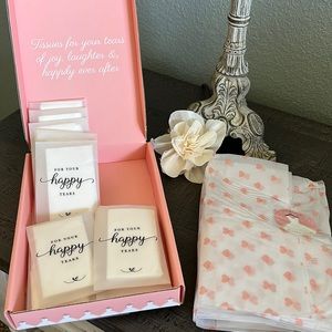 Box of brand new tissues for wedding.